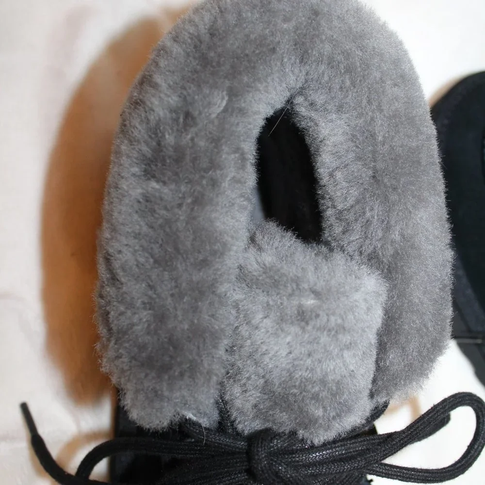 NIB UGG WOMEN'S DIARA SUEDE SHEARLING BOOTIES SLIPPERS‎